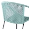 Armen Living Snack Indoor Outdoor Stackable Steel Dining Chair with Wasabi Rope, PK2 LCSNSIWSB - alternate 4